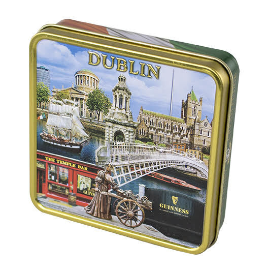 Luxury Dairy Cream Irish Fudge With Dublin Montage Designed Tin 100g