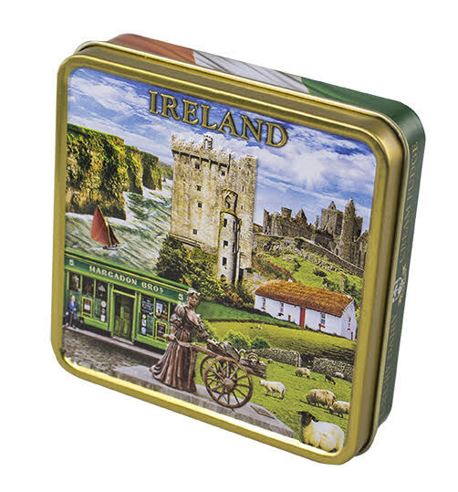 Luxury Dairy Cream Irish Fudge With Ireland Montage Designed Tin 100g