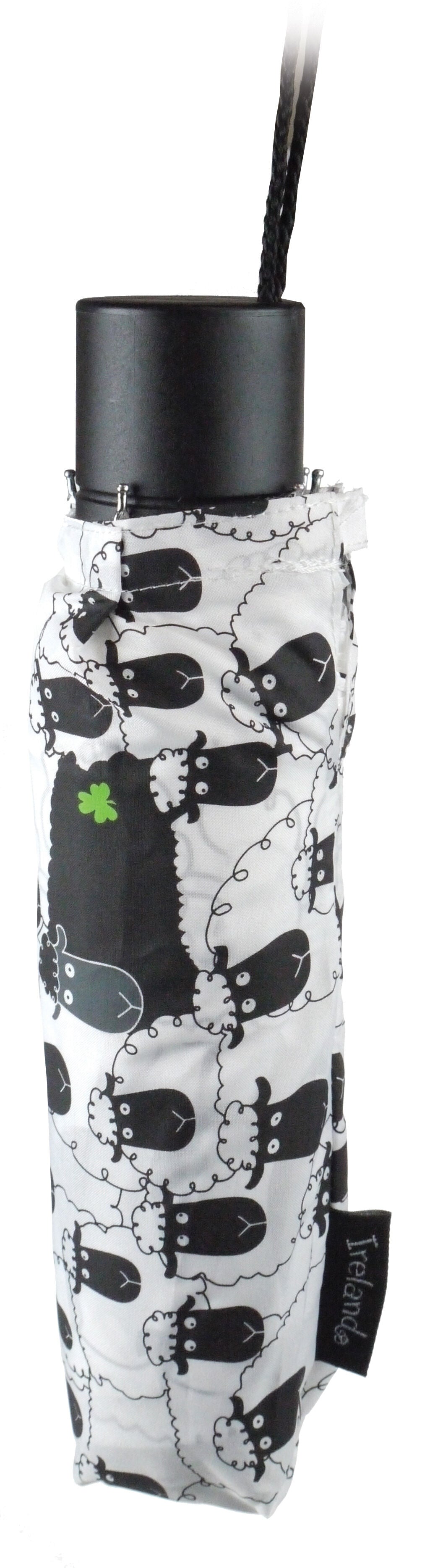 Whiteed Umbrella With Black Sheep Design 100cm Diameter