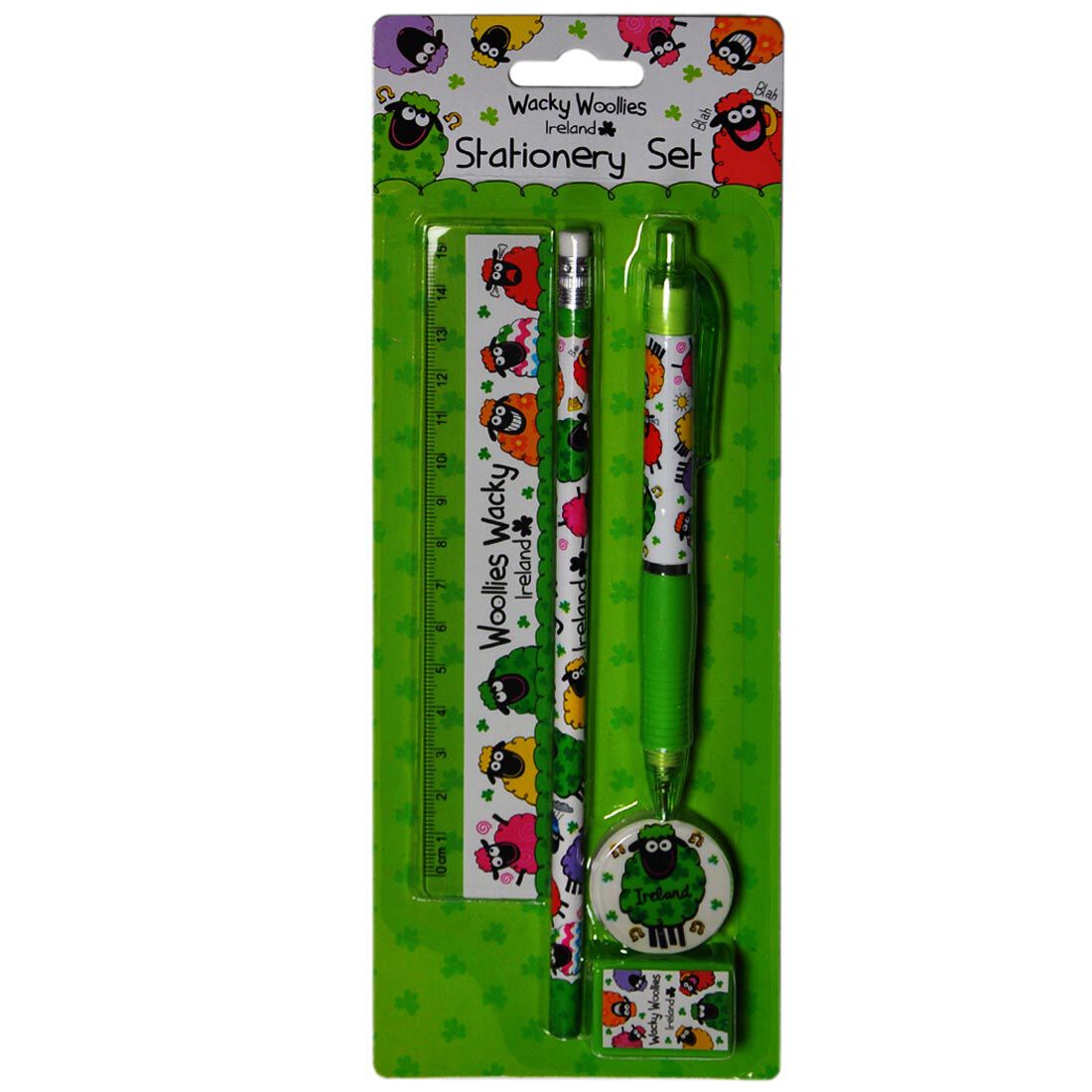 Wacky Woolies Ireland Stationery Set With Multicoloured Sheep Design