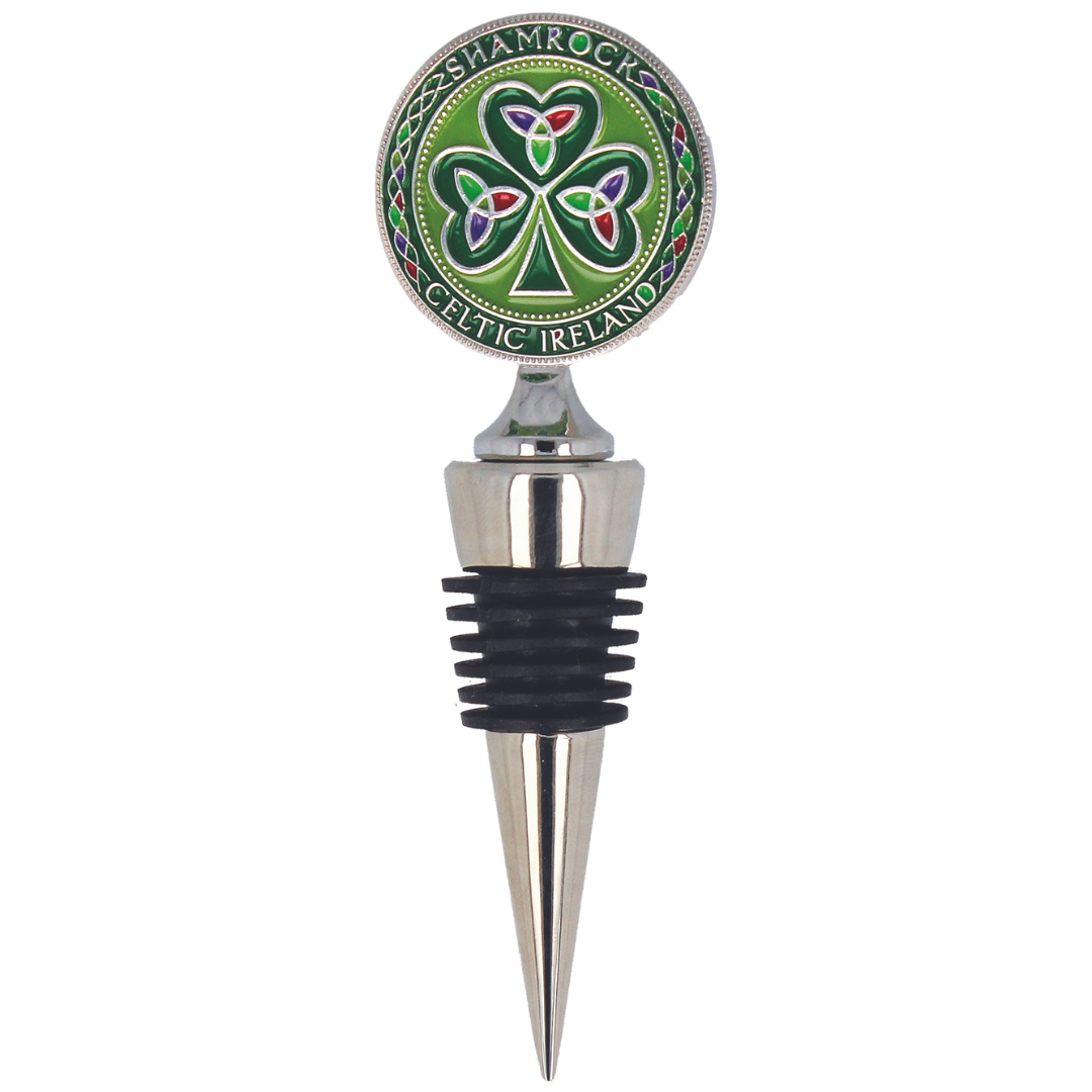 Irish Wine Stopper Shamrock