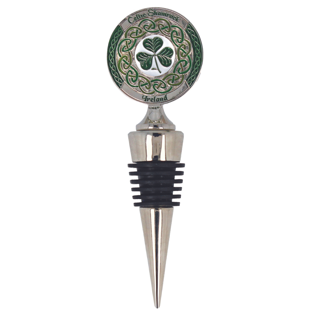 Irish Wine Stopper Shamrock W'Trinity