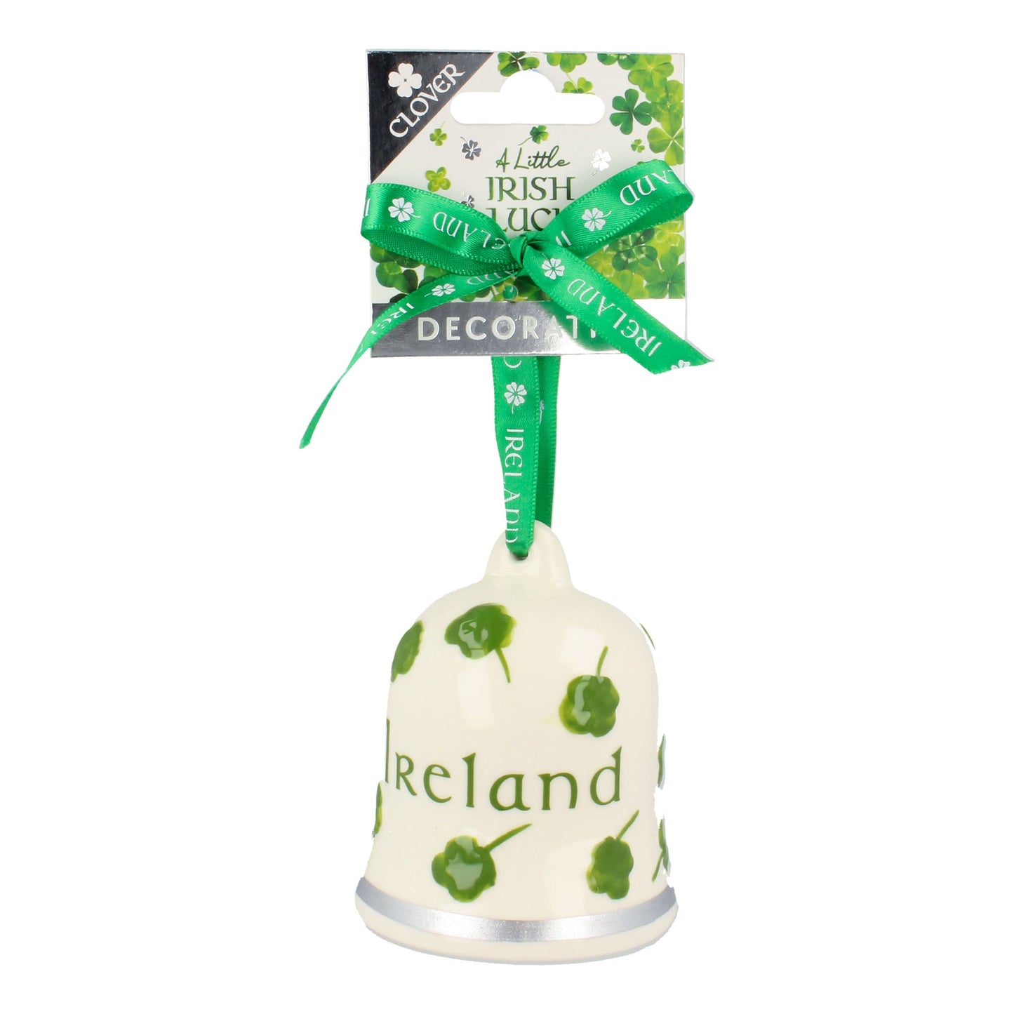 Clover Ceramic Christmas Décor Bell