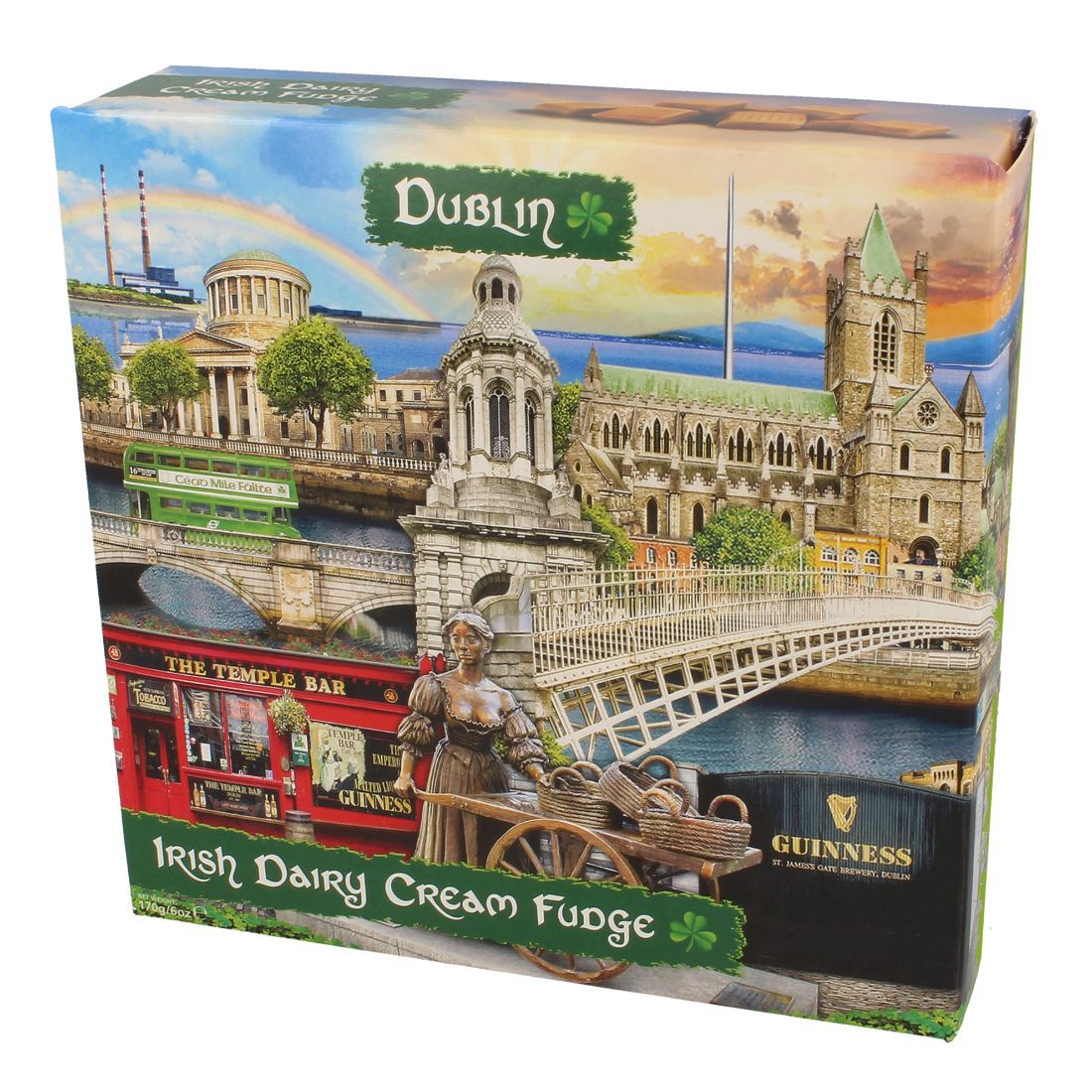 Dublin Famous Landmarks Montage Irish Dairy Cream Fudge 170g