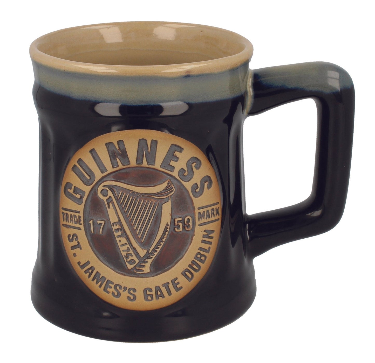 Guinness Pottery Beer Mug Tankard 0.5l Black