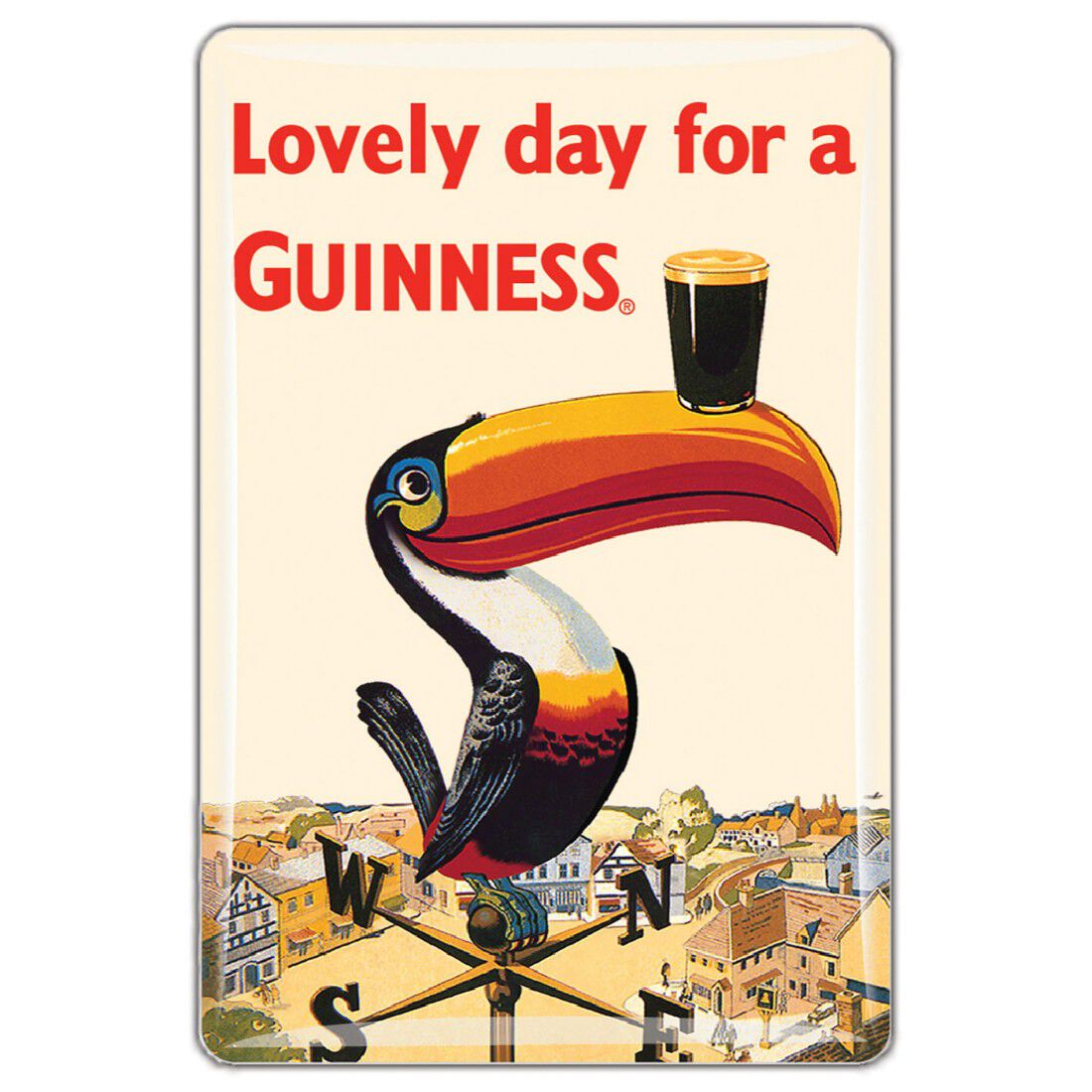 Guinness Quality Epoxy Magnet With Toucan Design