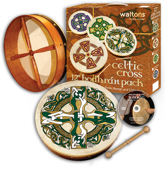 Celtic Cross 12 Inch Bodhran Set