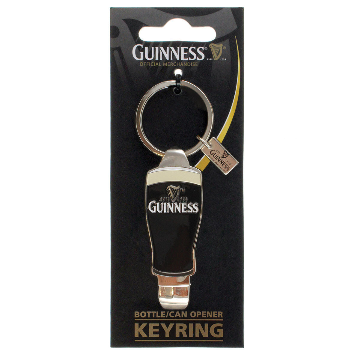 Guinness Pint Bottle Opener Keyring