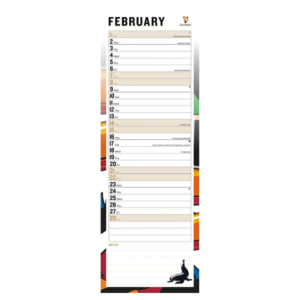 Guinness Slim Calendar 2026