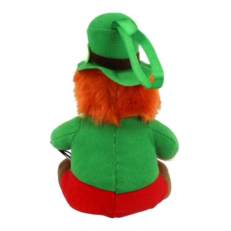 5 Irish Shamrock Leprechaun Soft Toy With Green Shamrock