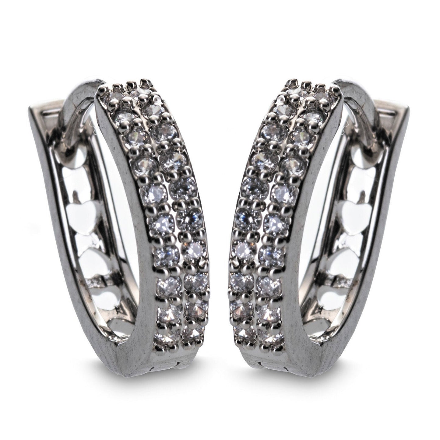 Newgrange Living Diamante Silver Hoop Earrings