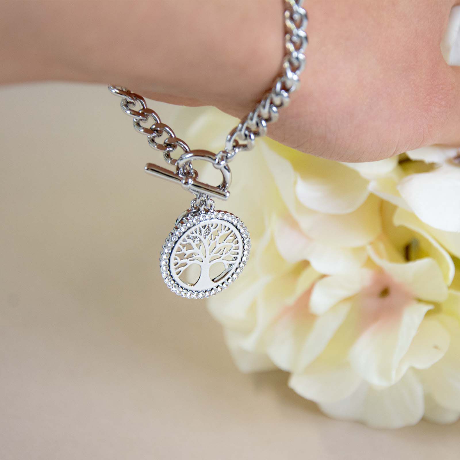 Newgrange Living Silver Tree Of Life Toggle Bracelet