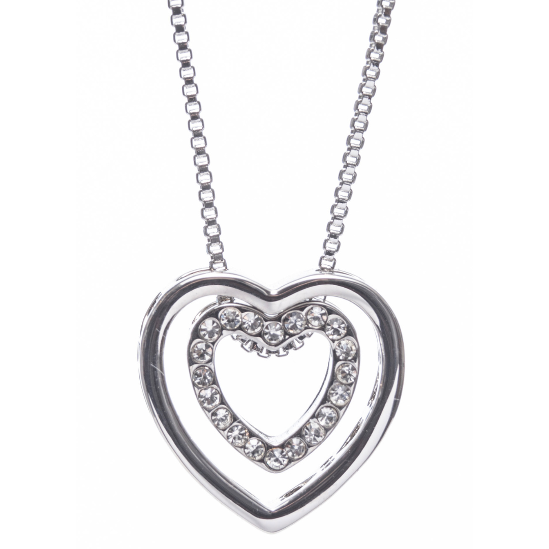 Silver Heart Intertwined Necklace