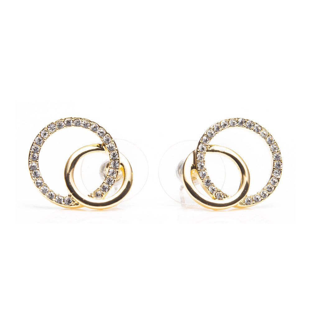 Gold & Diamond Loop Earrings