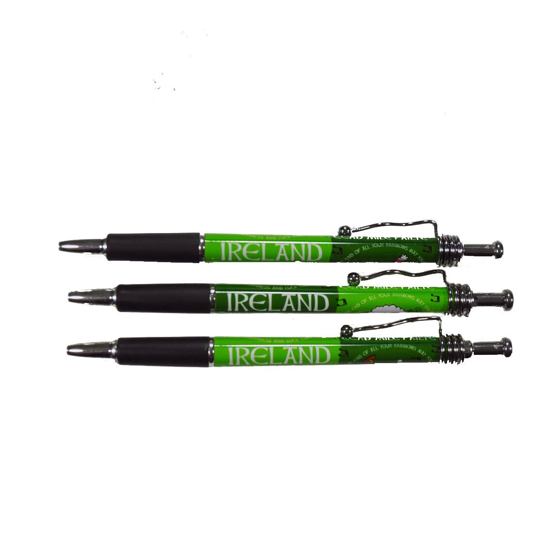 Three Pack Pen Set With Irish Sheep & Ireland Design Green