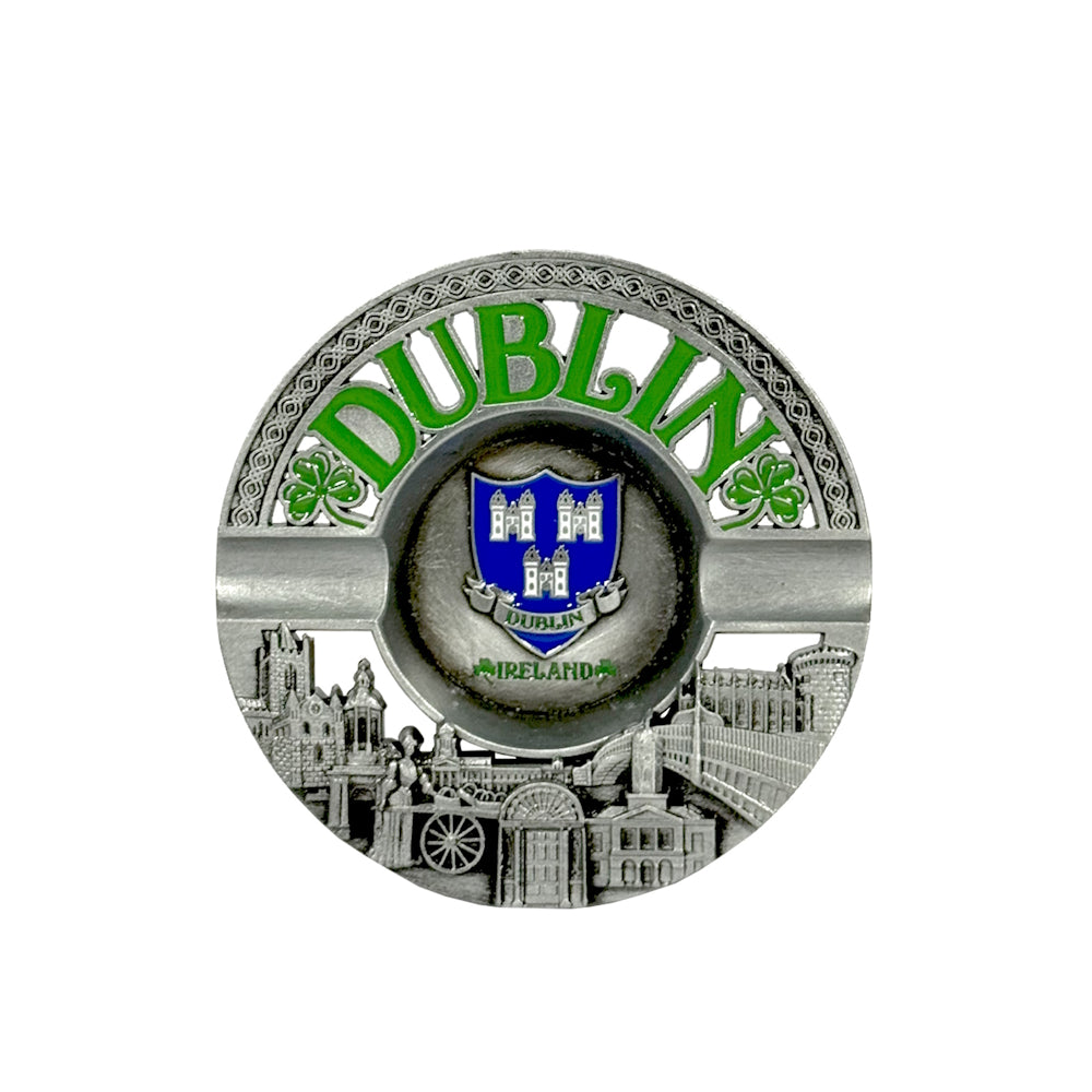 Dublin Shamrock Landmarks Design 8cm Ashtray
