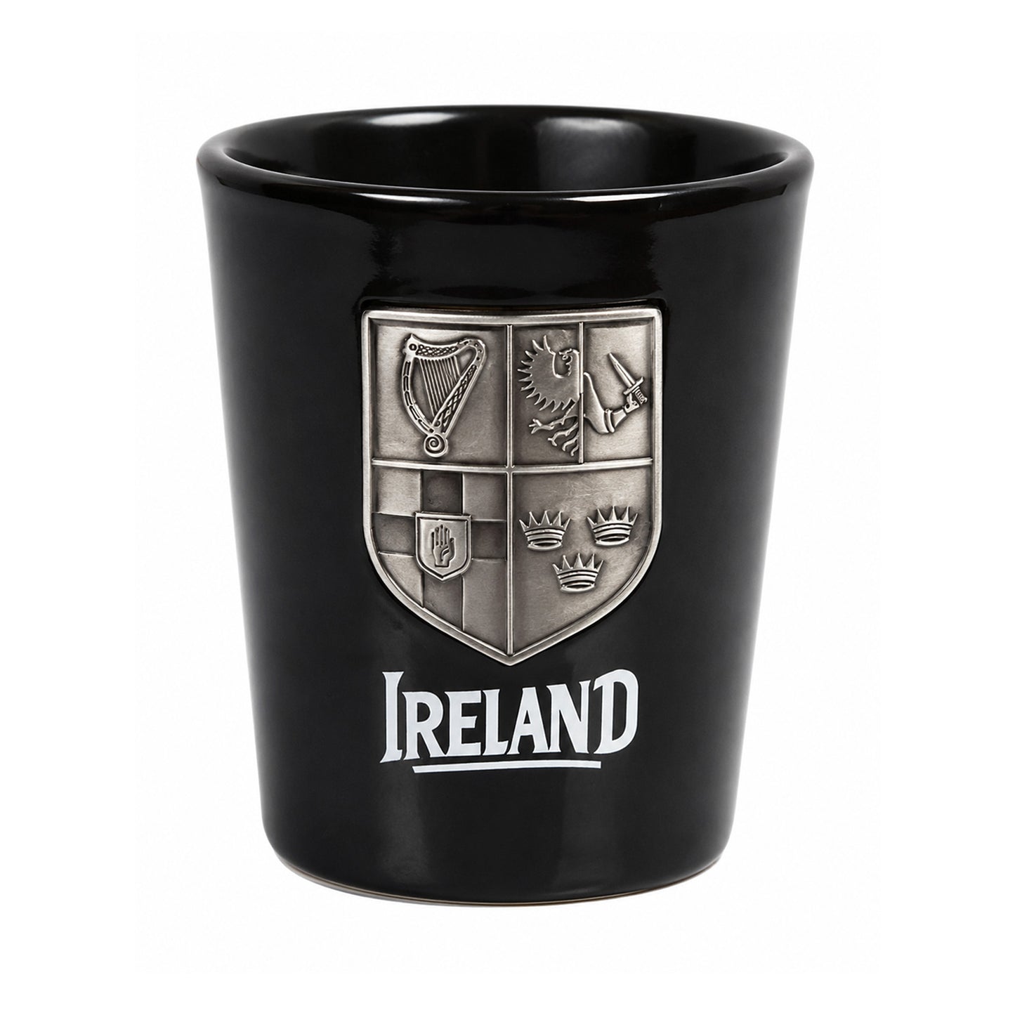 Irish Province Ceramic Shot Glass Black