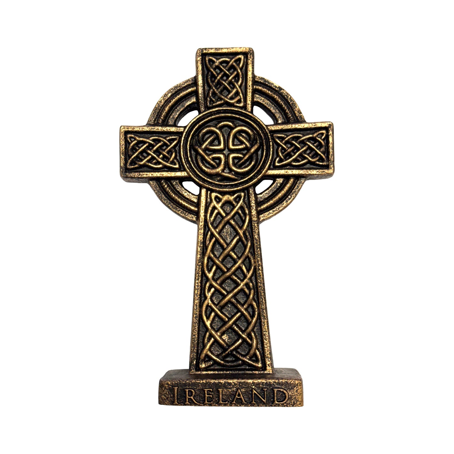 Celtic Cross Bronze Resin Figure 12cm