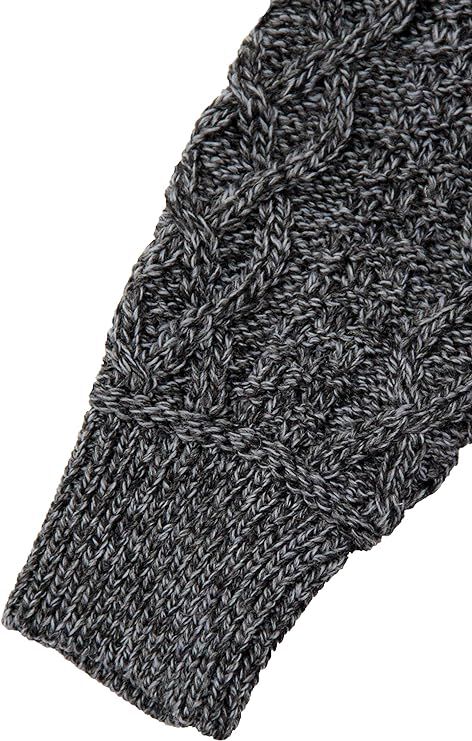 Men's Bunratty Shawl Collar Aran Charcoal Sweater