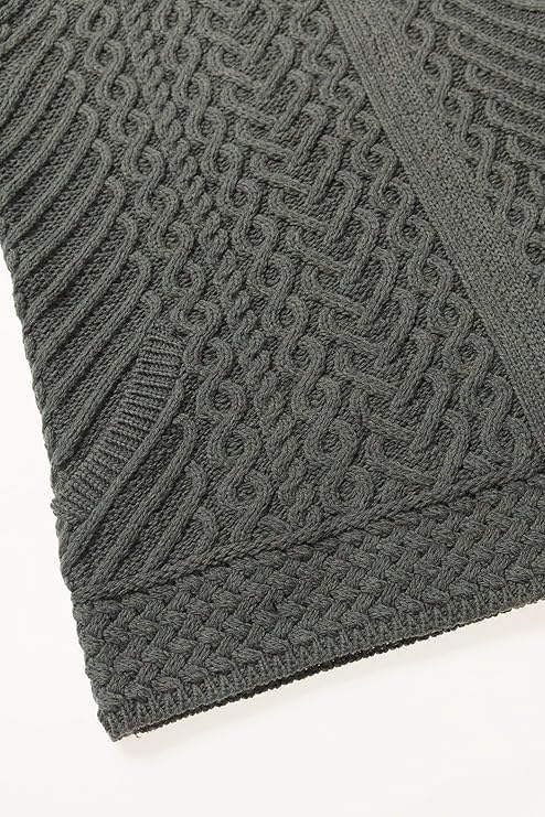 Women's Cable Knit Comfortable Side Zip Hoodie