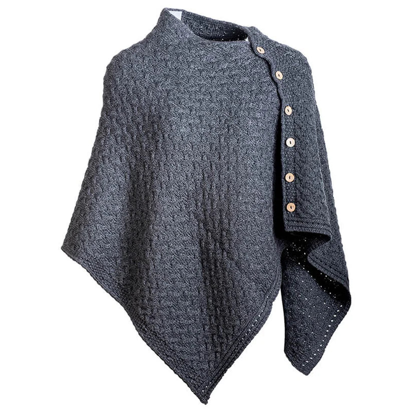 Aran Buttoned 3 Ways Cape