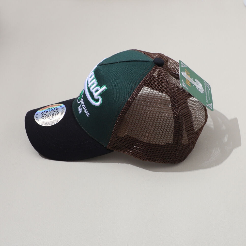Baseball Trucker Cap Green & Brown