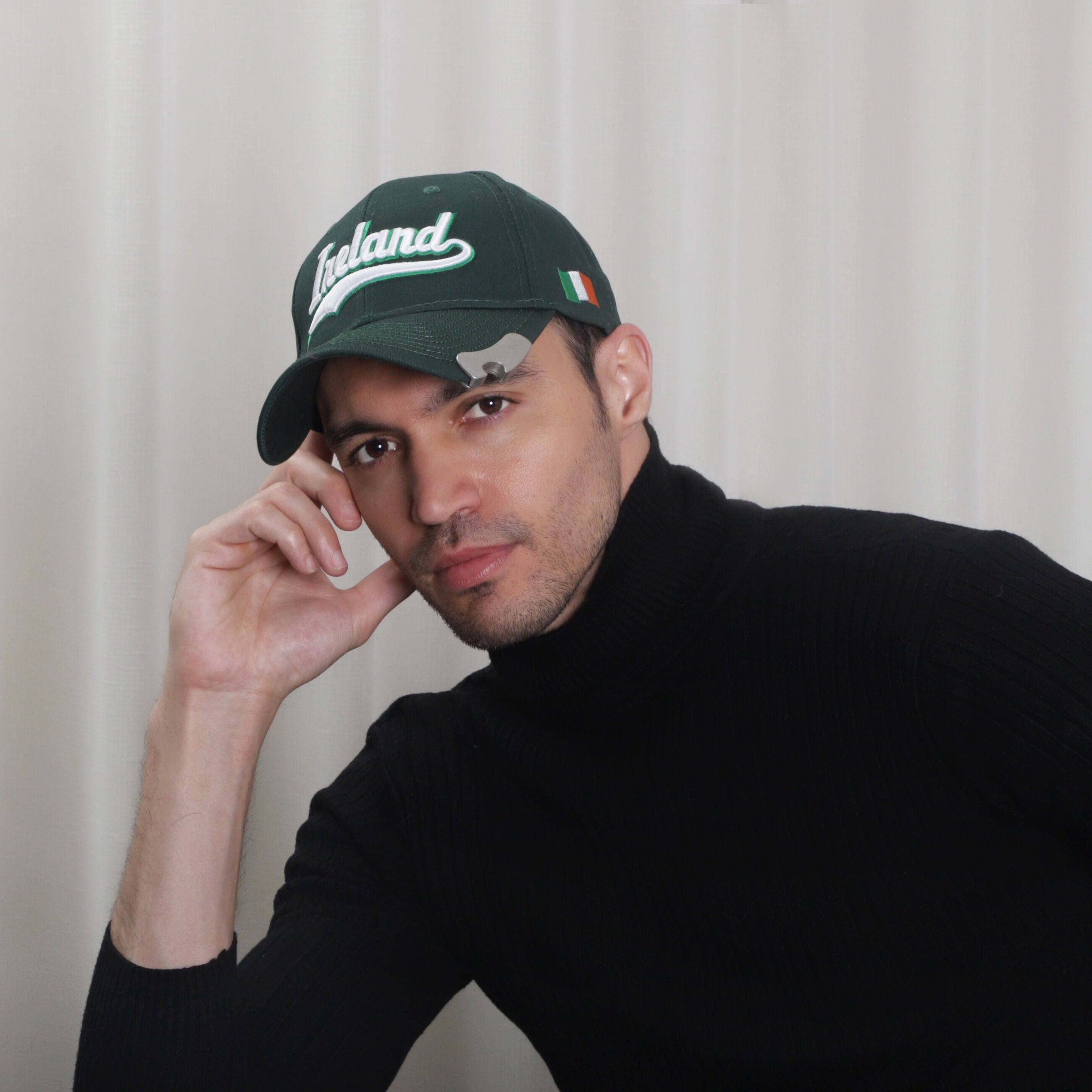 Baseball Cap With Bottle Opener Green