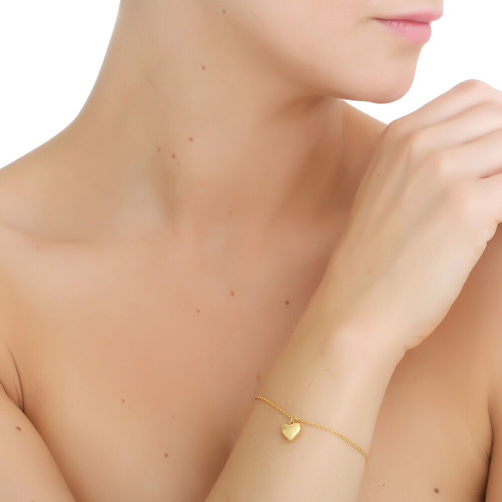 Gold Plated Amy Huberman Newbridge Silverware Bracelet With Heart Charm
