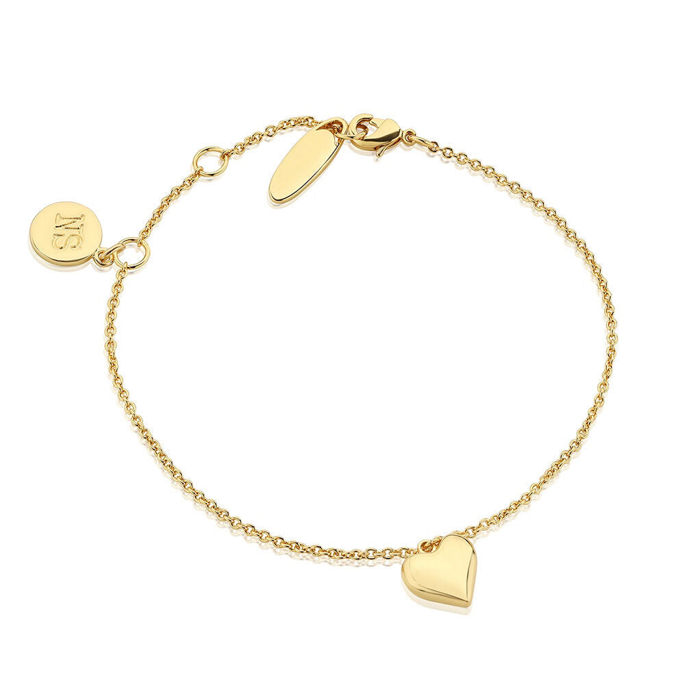 Gold Plated Amy Huberman Newbridge Silverware Bracelet With Heart Charm