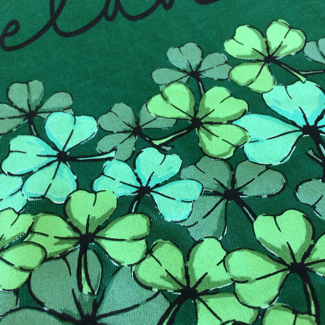 Ladies Heart Shamrock T-Shirt Green