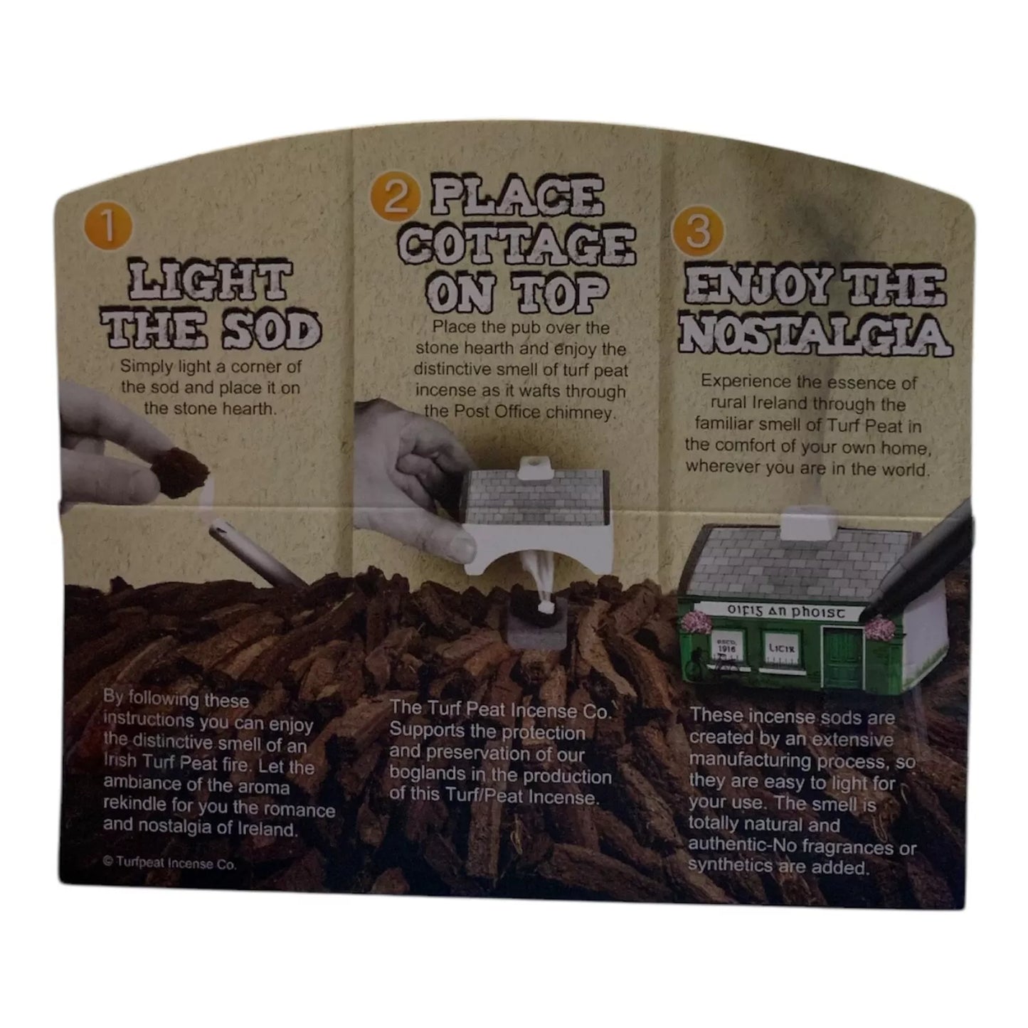 Irish Post Office Peat Incense Burner Set