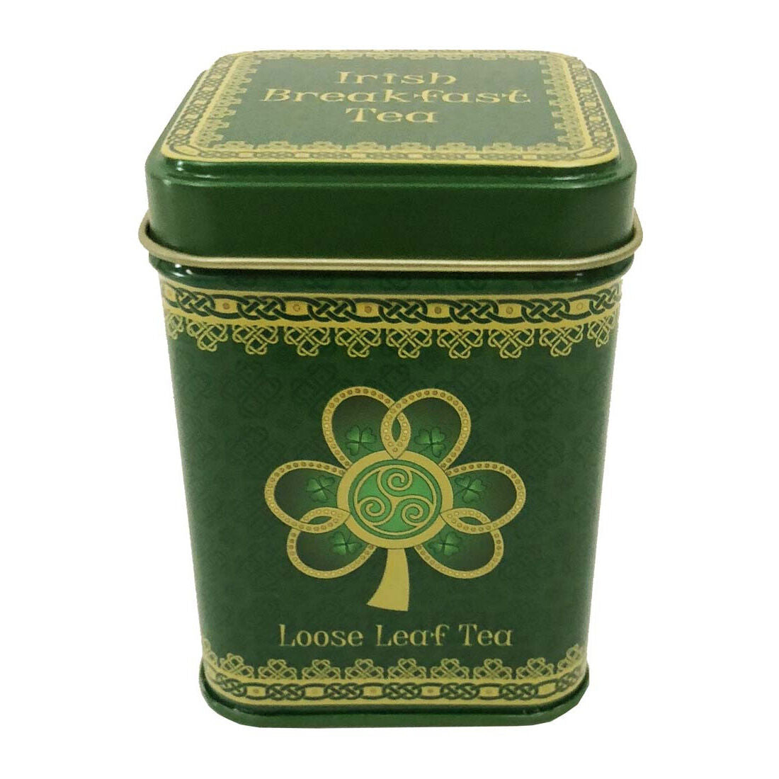 Irish Breakfast Tea -shamrock Spiral 40g Loose Leaf Tea Tin With Celtic Design