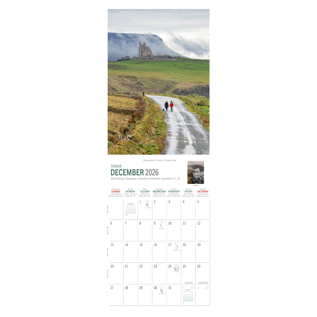 Ireland People & Landscape Slim Calendar 2026