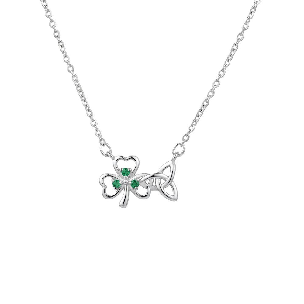 Platinum Shamrock Trinity Pendant