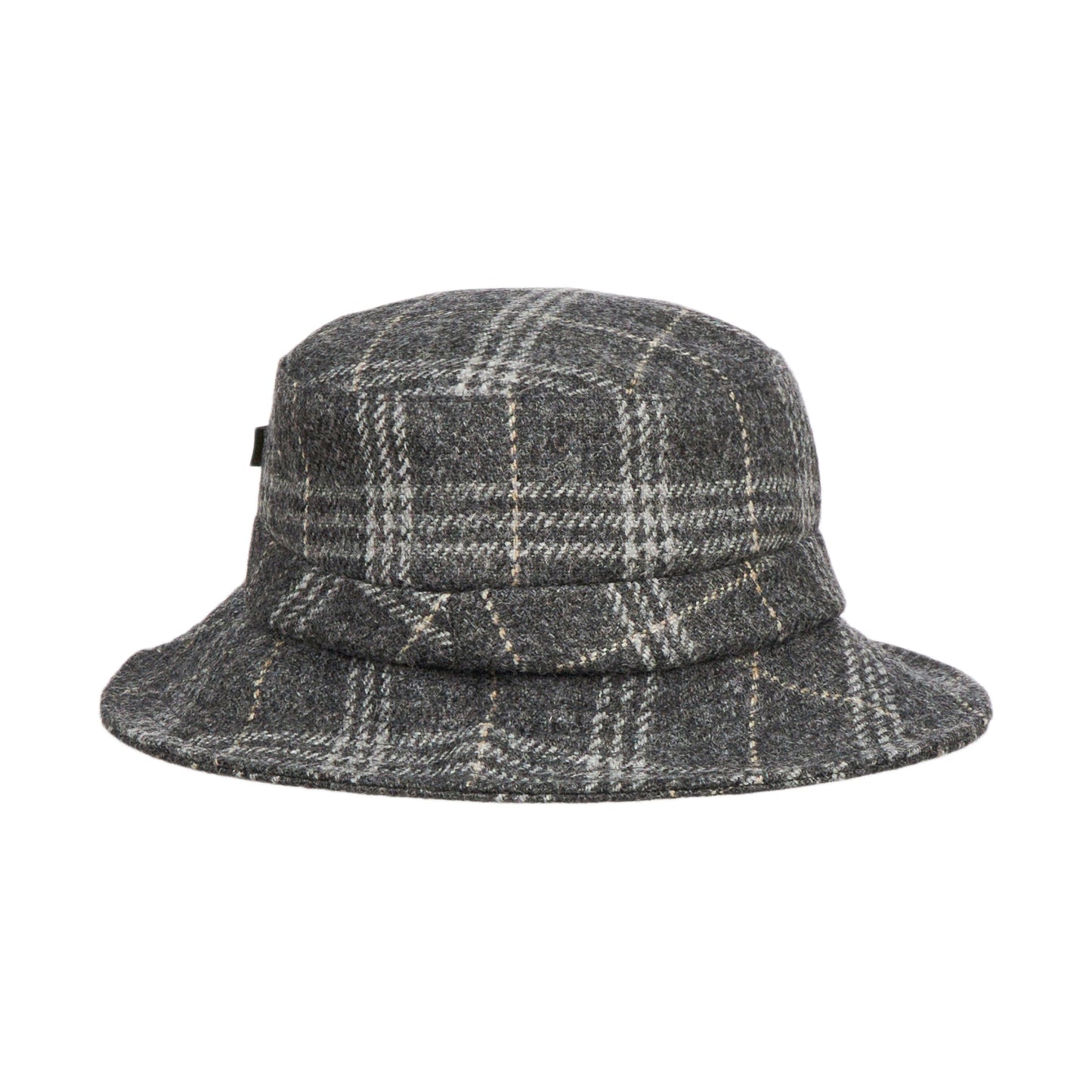 Ladies Tweed Grey Bucket Hat