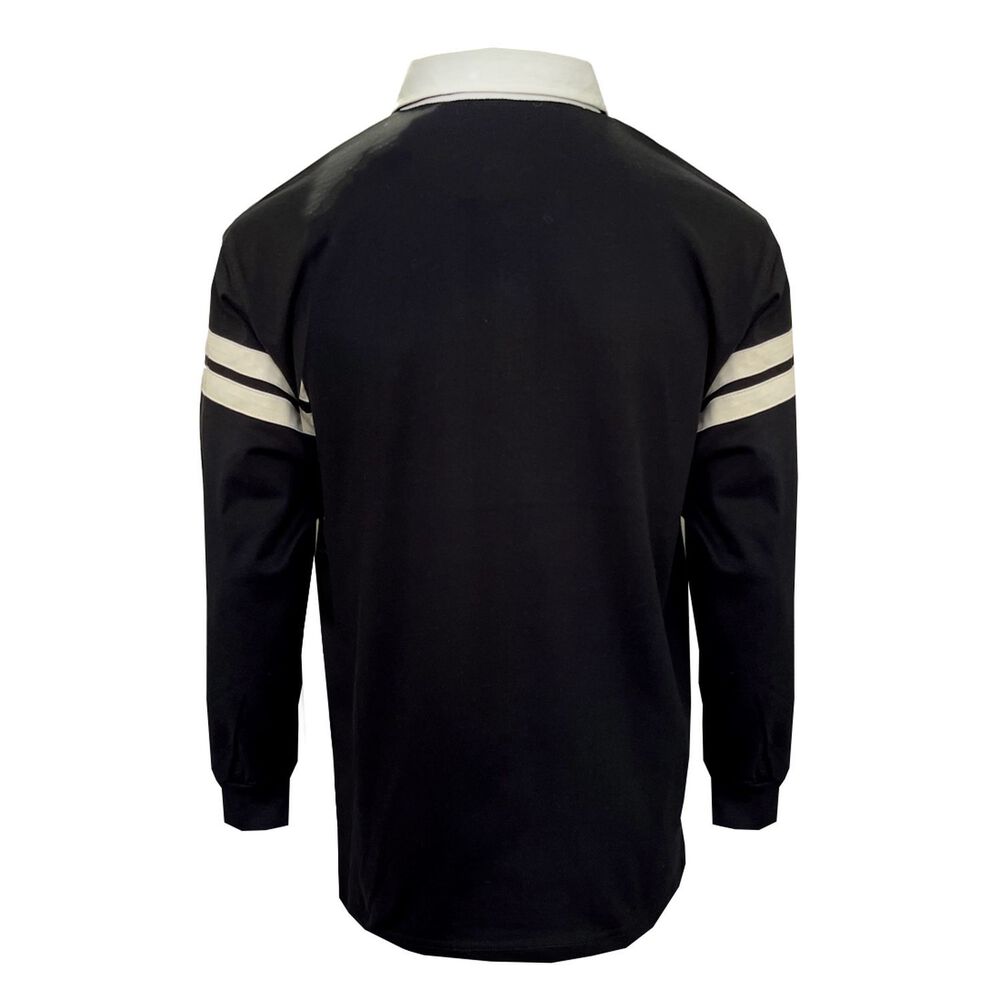 Guinness Harp Long Sleeve Rugby Shirt Cream and Black