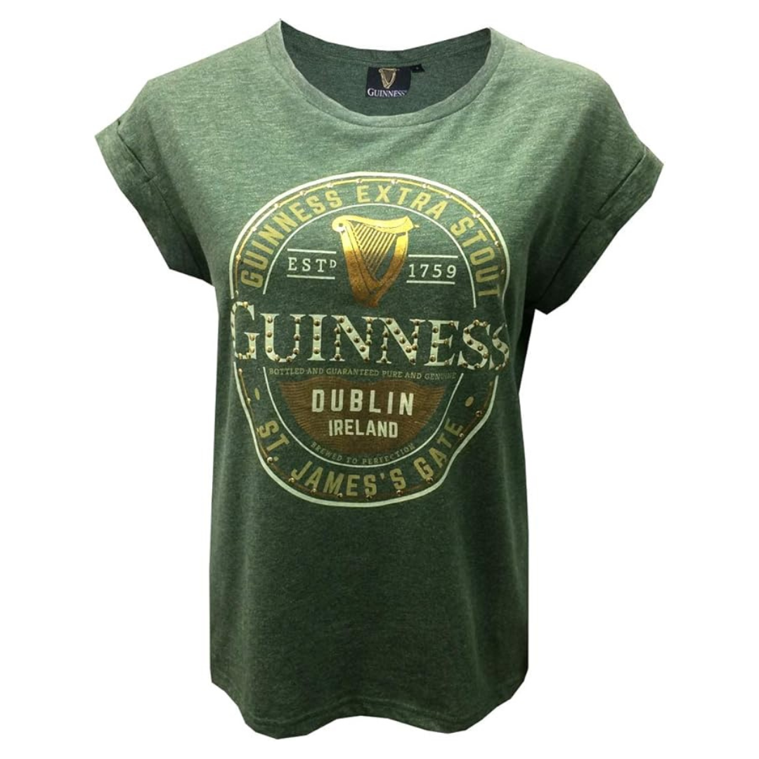 Ladies Guinness Official Merchandise Green T-Shirt