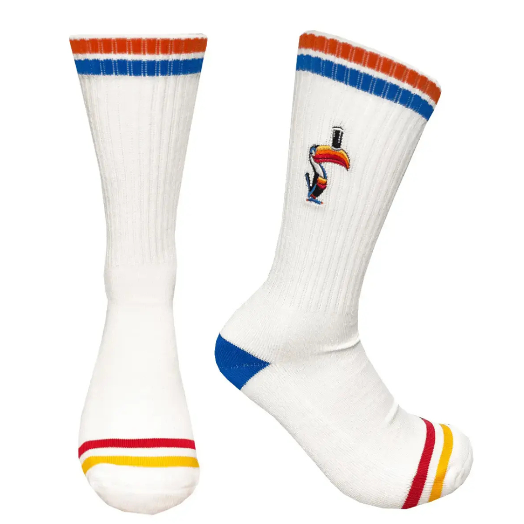 Unisex Guinness Stripe Flying White Toucan Socks