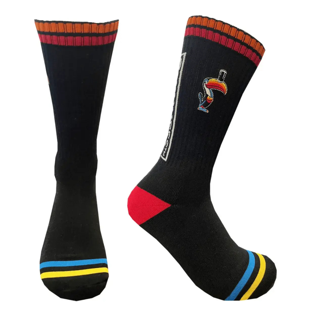 Unisex Guinness Stripe Flying Black Toucan Socks