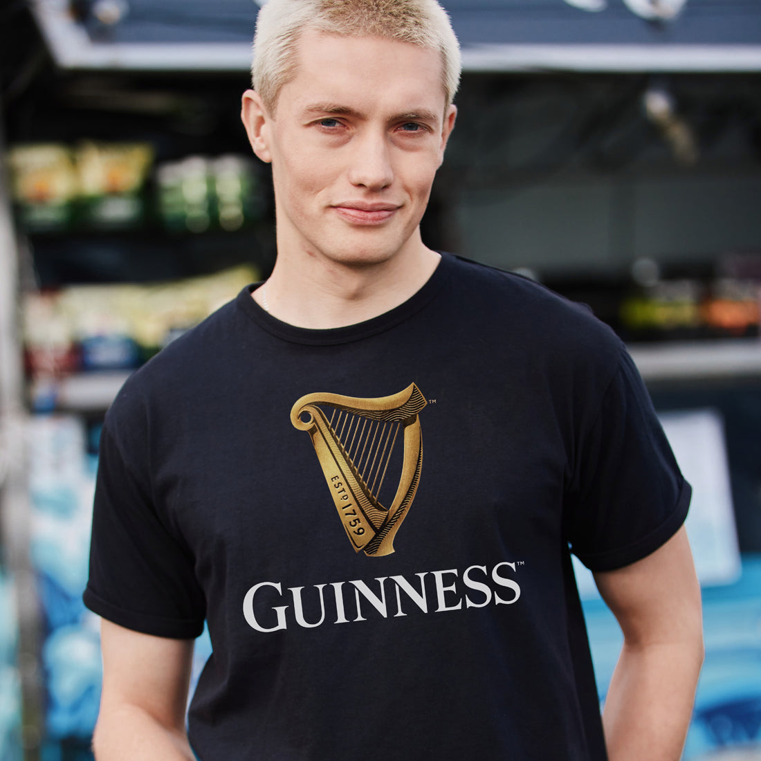 Guinness Classic Black & Gold Harp T-Shirt