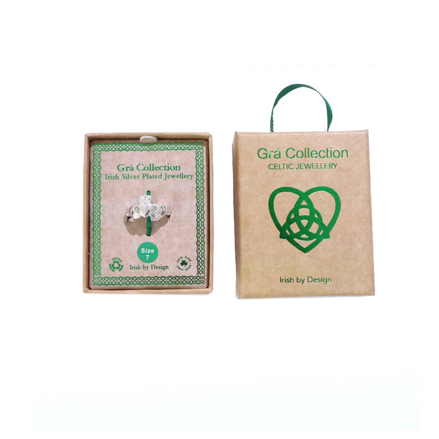 Gra Silver Plated Claddagh Ring