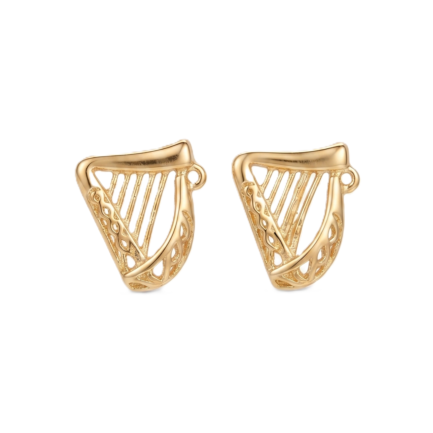 Gold Plated Harp Earrings