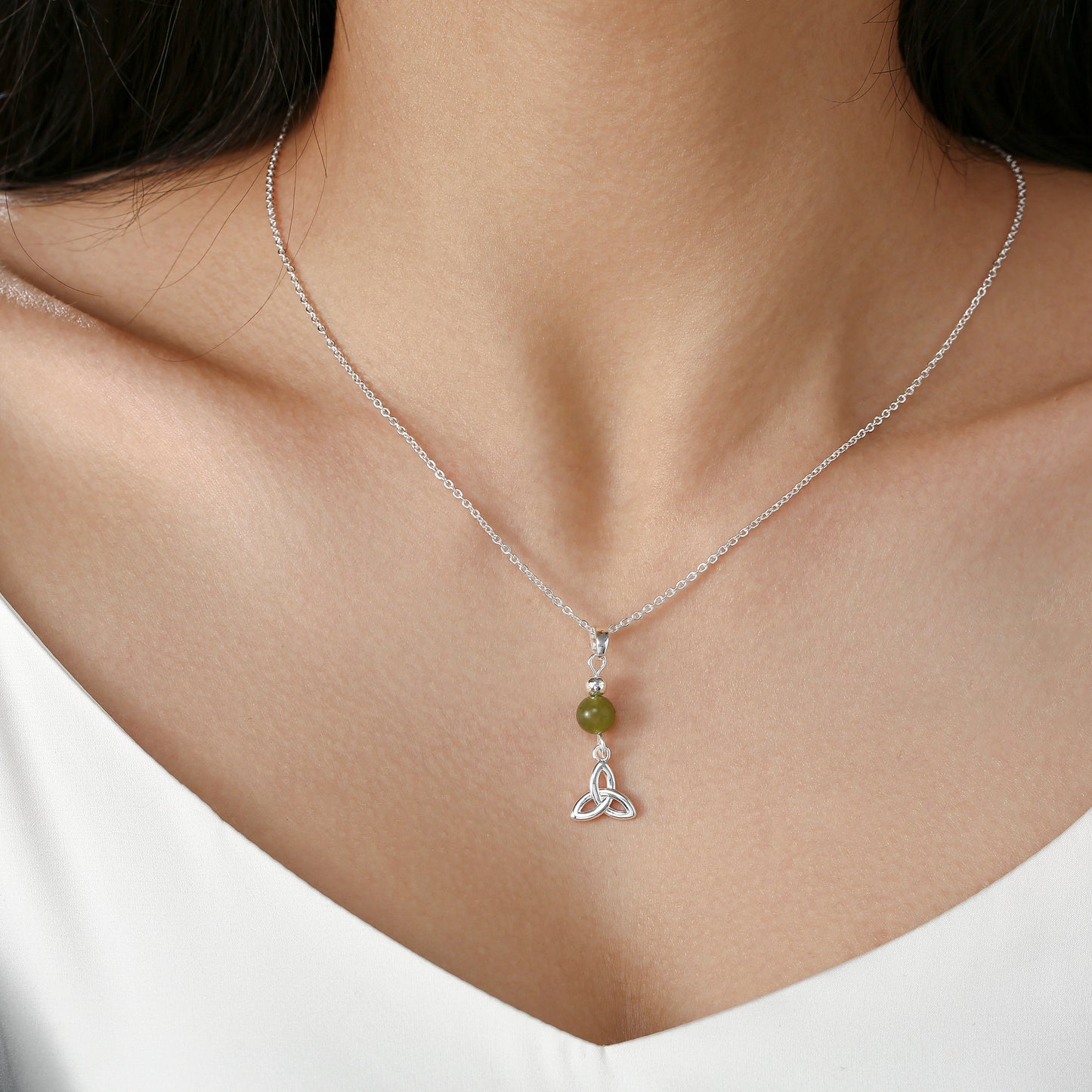 Trinity With Marble Bead Pendant