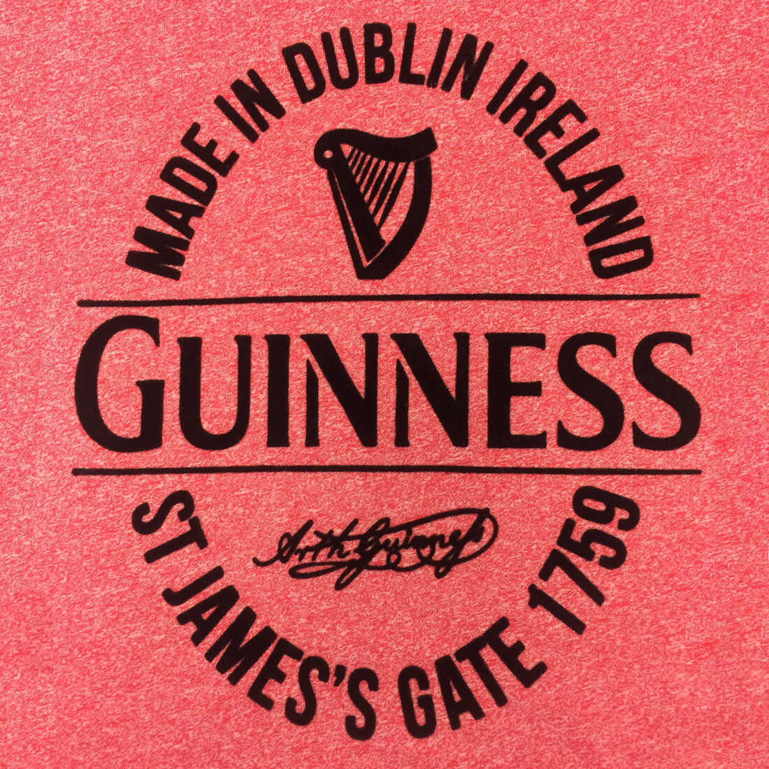 Ladies Guinness Made In Dublin Bottle Label T-Shirt