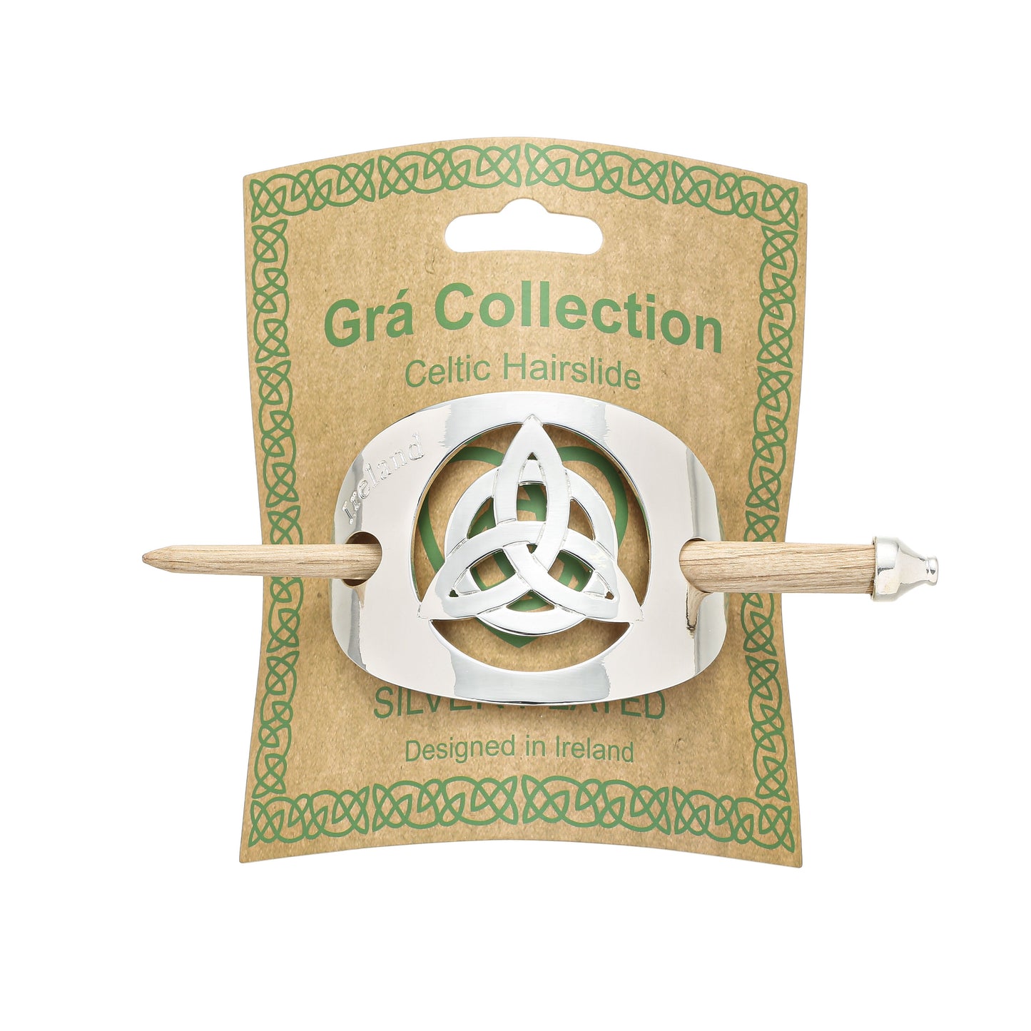 Grá Collection Trinity Knot Celtic Hairslide