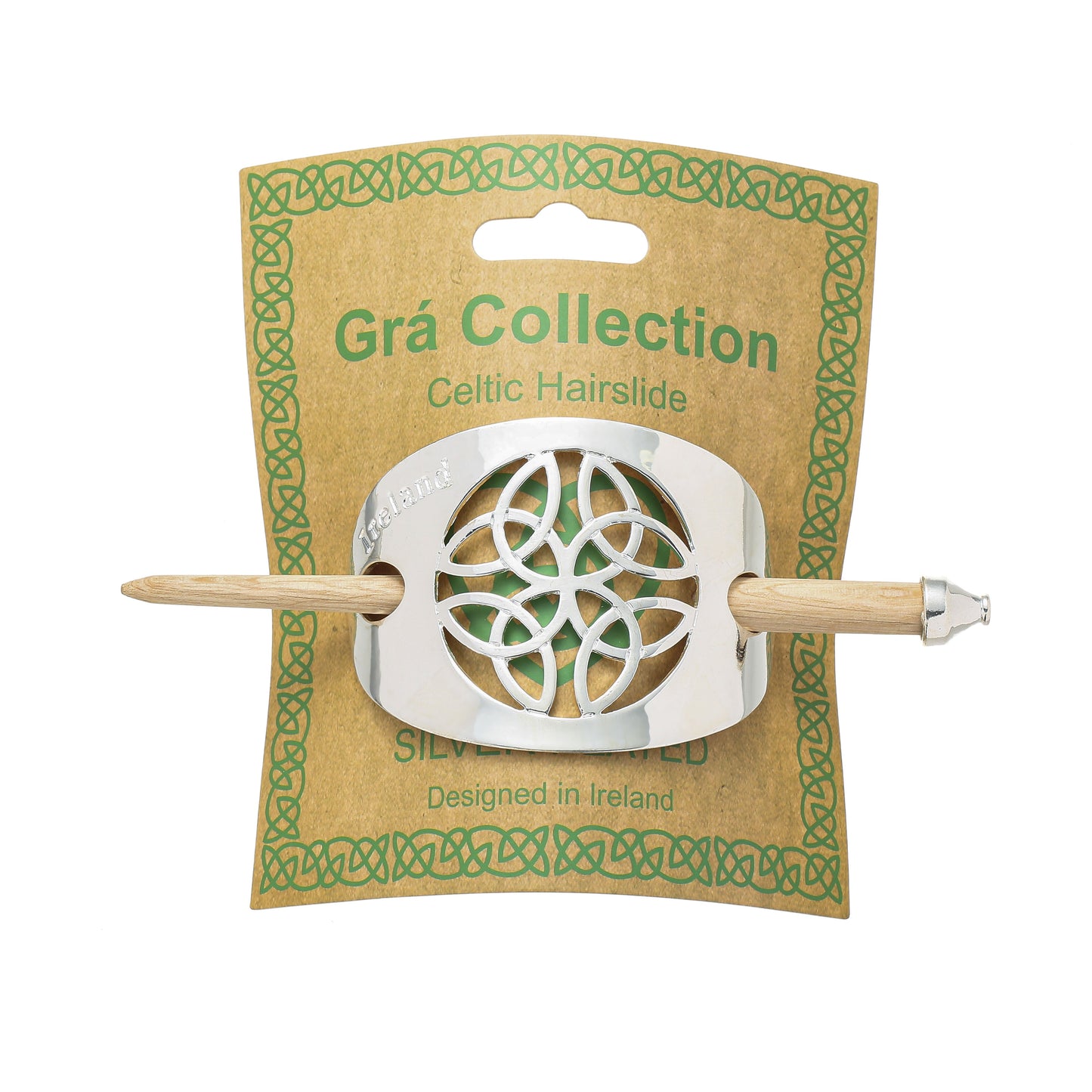 Grá Collection Four Trinity Knot Celtic Hairslide
