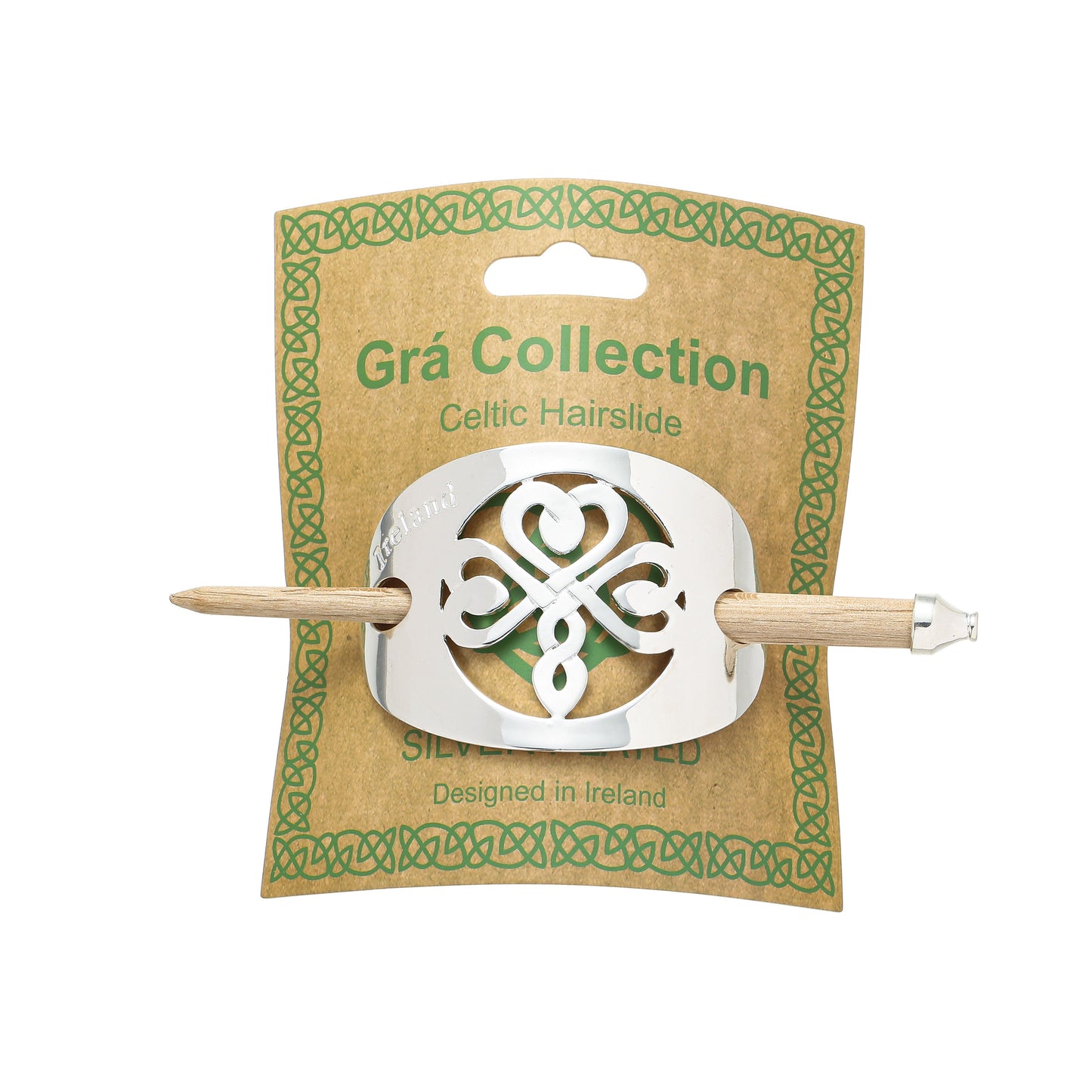 Grá Collection Shamrock Celtic Hairslide