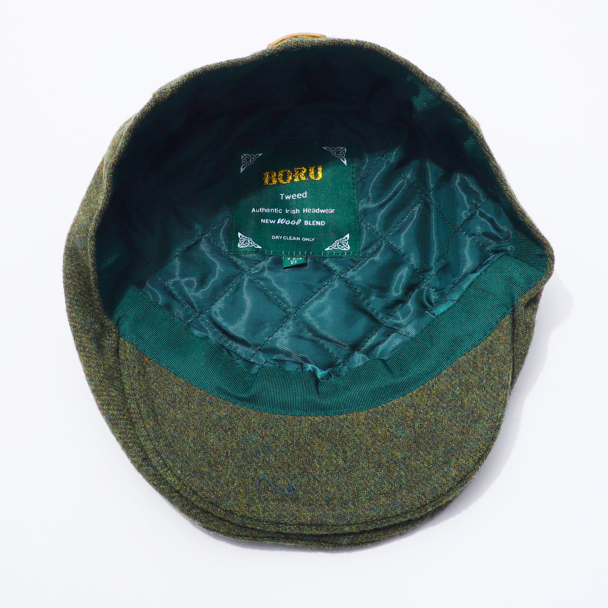 Traditional Moss Green Tweed Cap