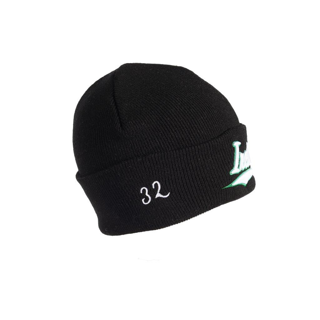 Ireland Embroidered Black Beanie