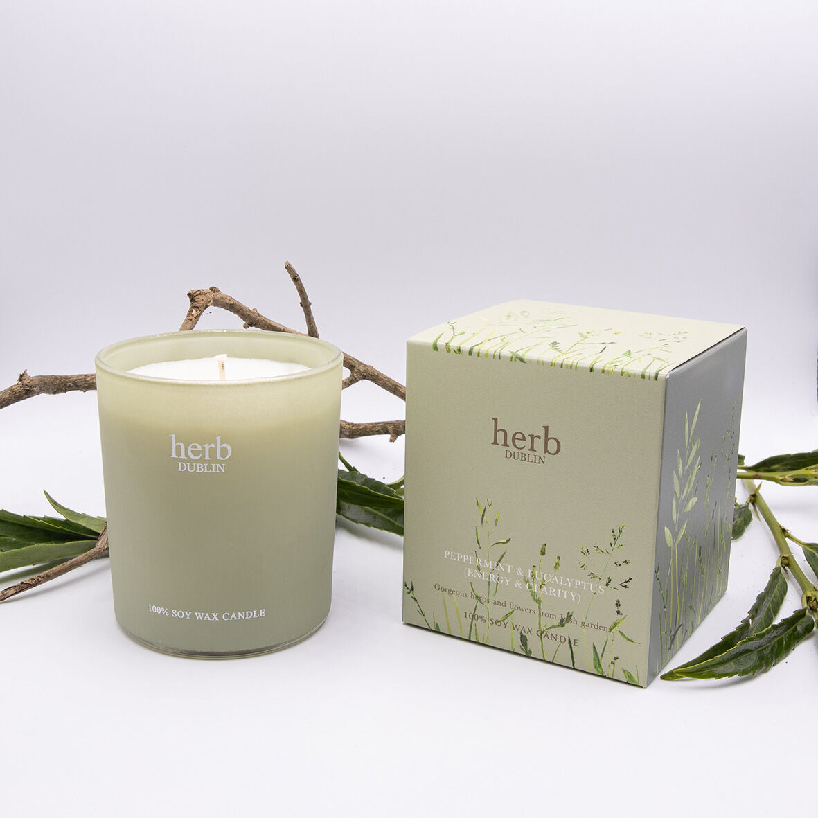Peppermint Eucalyptus & Lime Boxed Candle